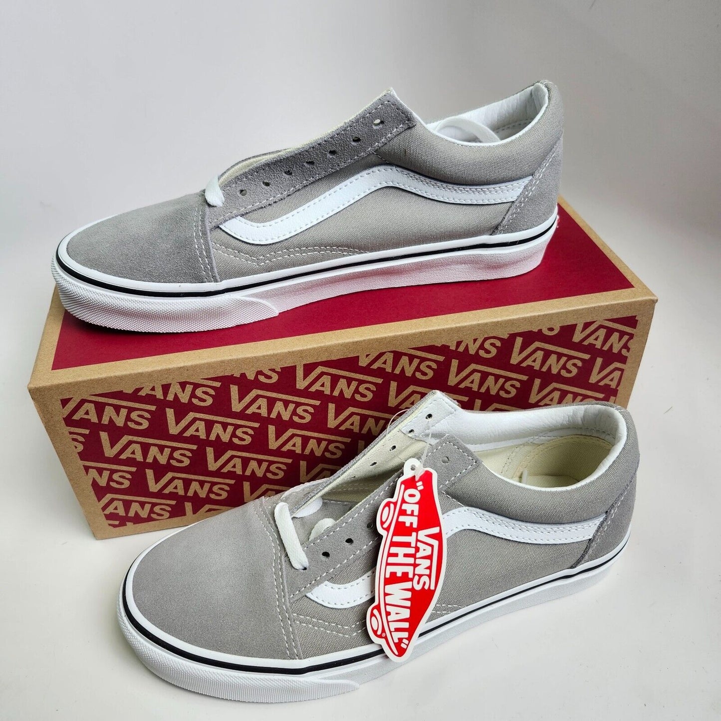 Vans Old Skool Drizzle/True White(Gray) Skate Shoe Mens Size 6.5 Wms 8