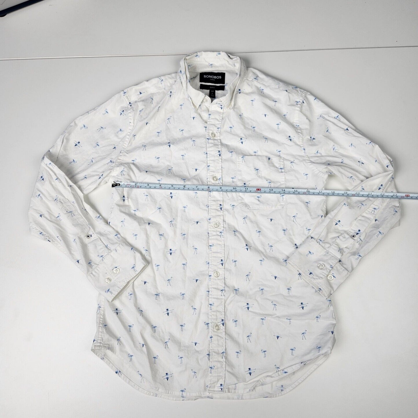 Bonobos Stretch Slim Fit Short Button Down Shirt Mens Small S