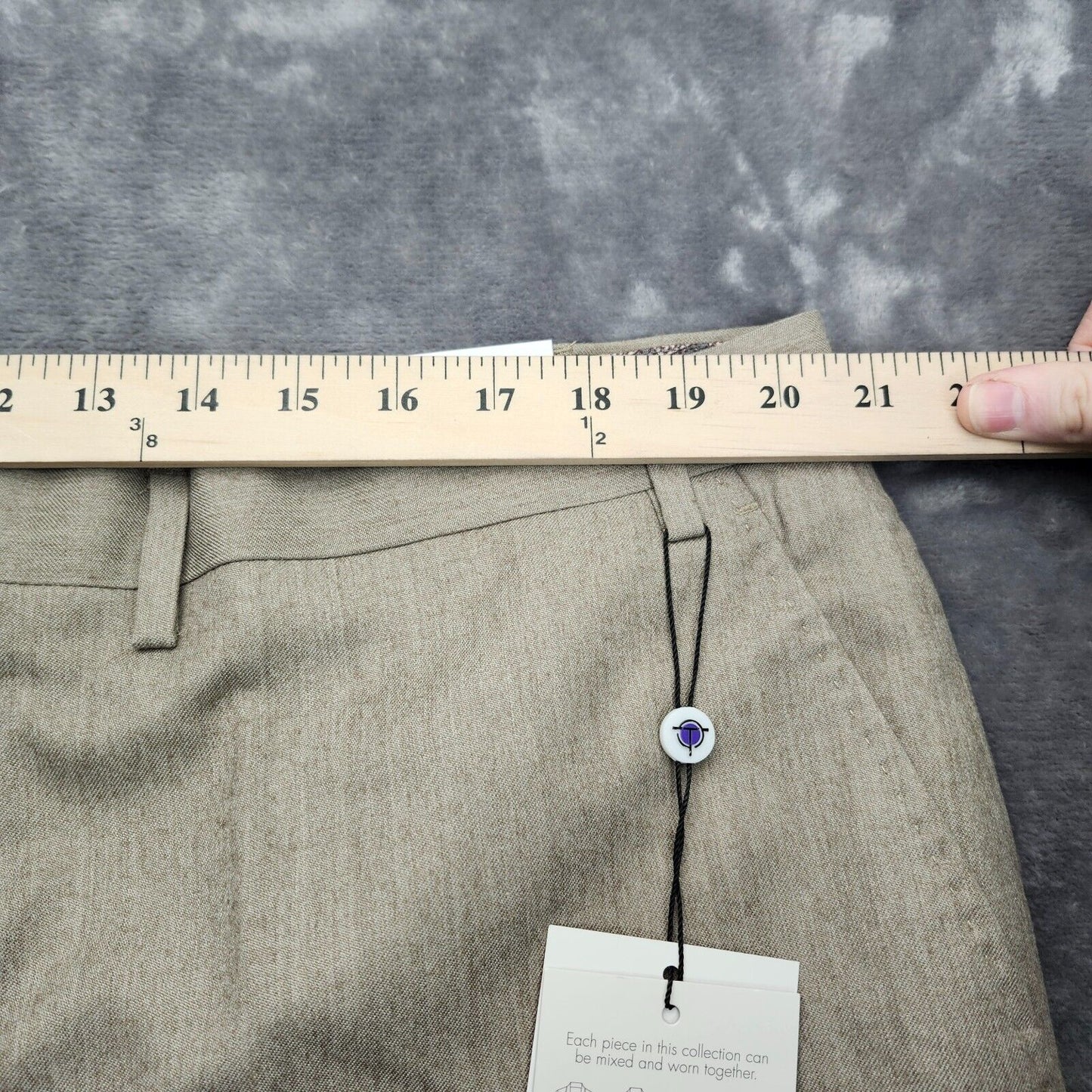 Tayion By Montee Holland Mens Classic-Fit Wool-Blend Dress Pants 42W x 30L