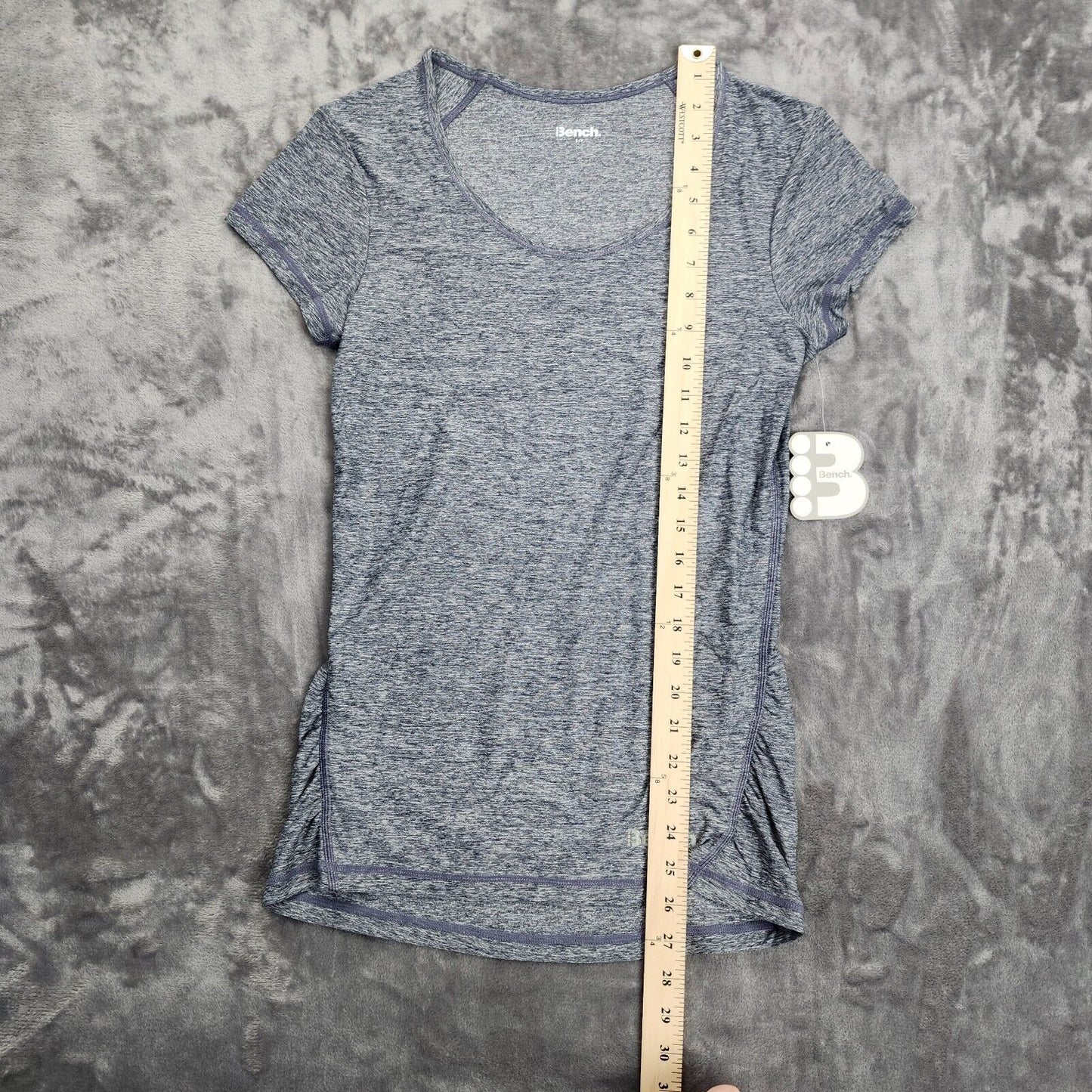 Bench Urban Wear Womens Heather Grey Athletic Fit T-Shirt Size Small