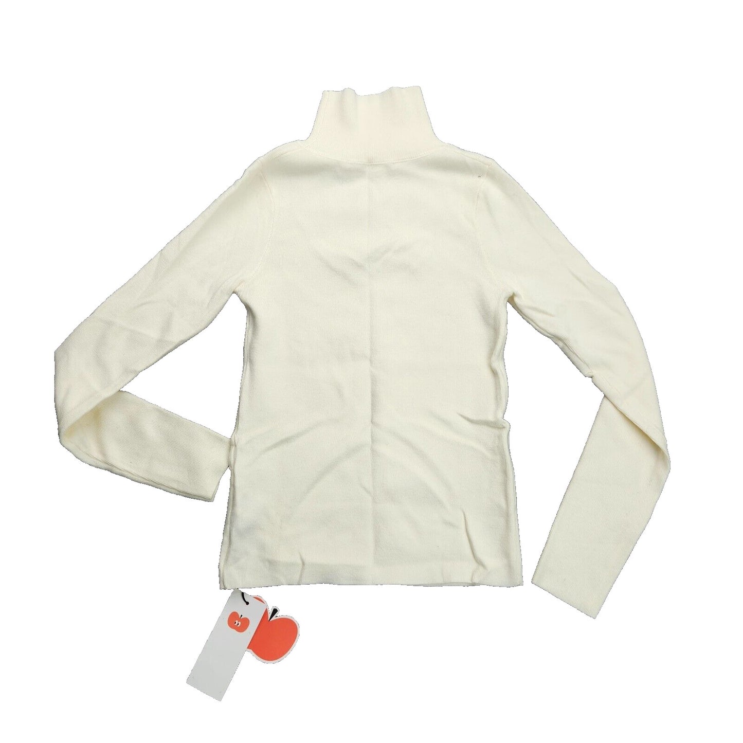 CIDER Womens Knit Fabric Solid High Neck Knitted Long Sleeve Top XS