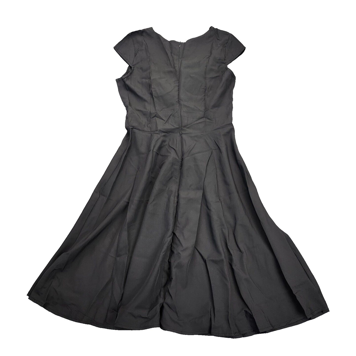 Womens Short Black Cap Sleeve Dress Size Large