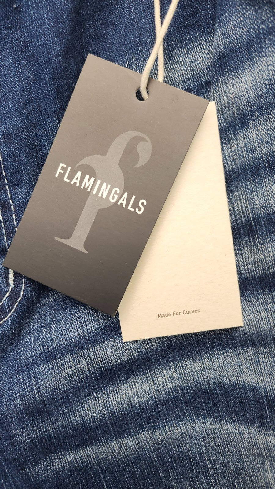 NWT Women's Flamingo Jeans Dark Blue Distressed Bling Size XXXL Bling