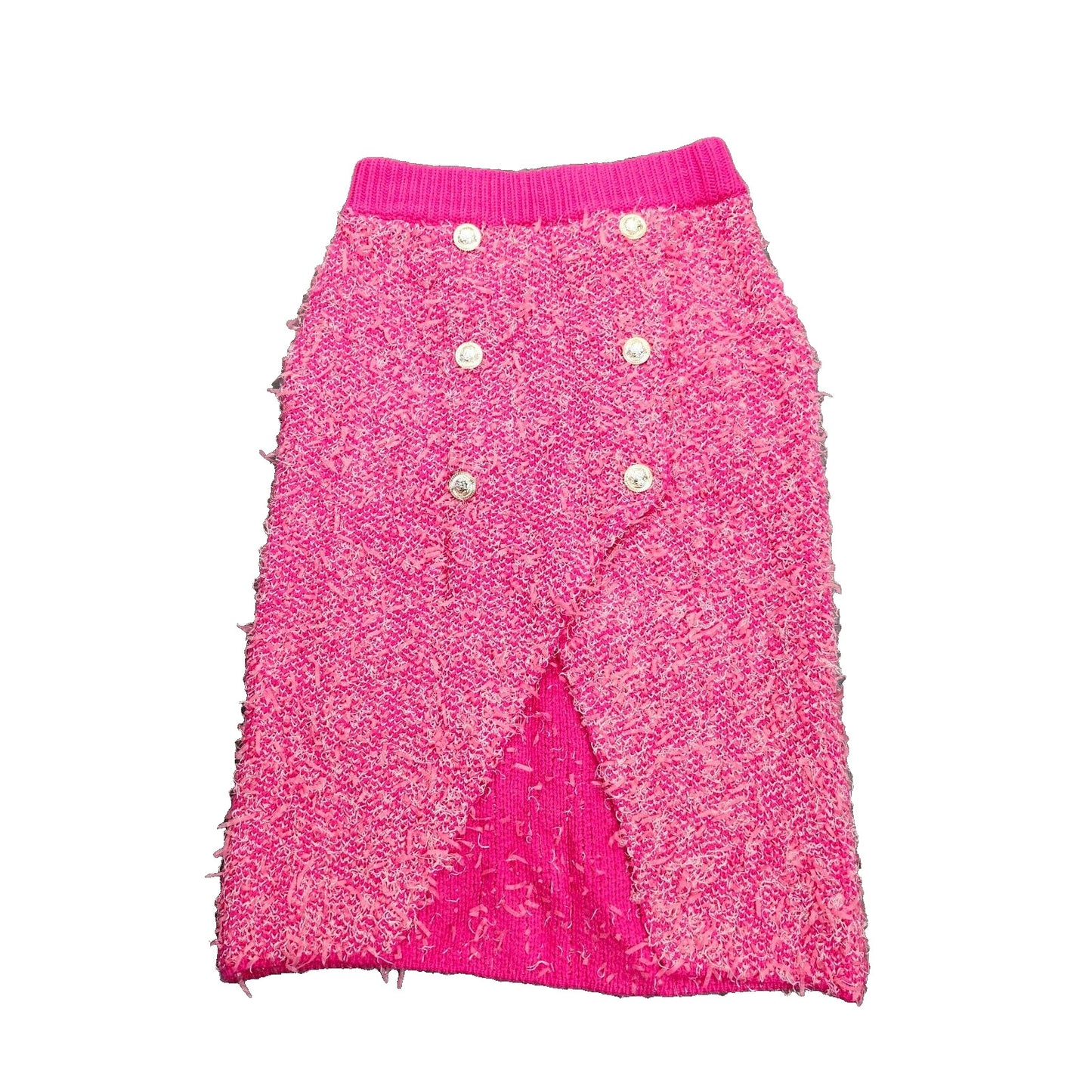 NWT Cider Pink Fuzzy Stretch Pencil Bodycon Skirt Size Womans Medium