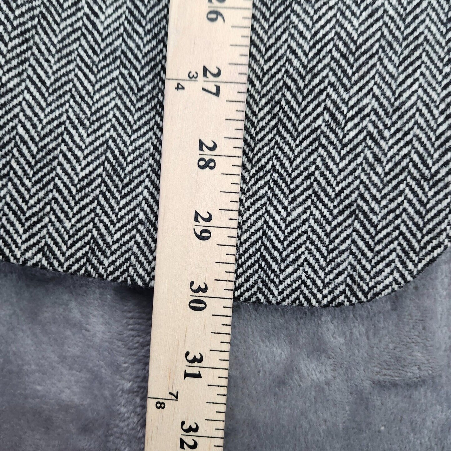 Lauren Ralph Lauren Classic-Fit Wool Suit Jacket Black/White Herringbone 40R NWT