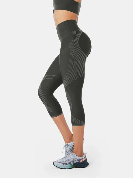 Fanka Body Sculpt Lift n Curve Capri Leggings (Side Pocket) Dark Gray XL