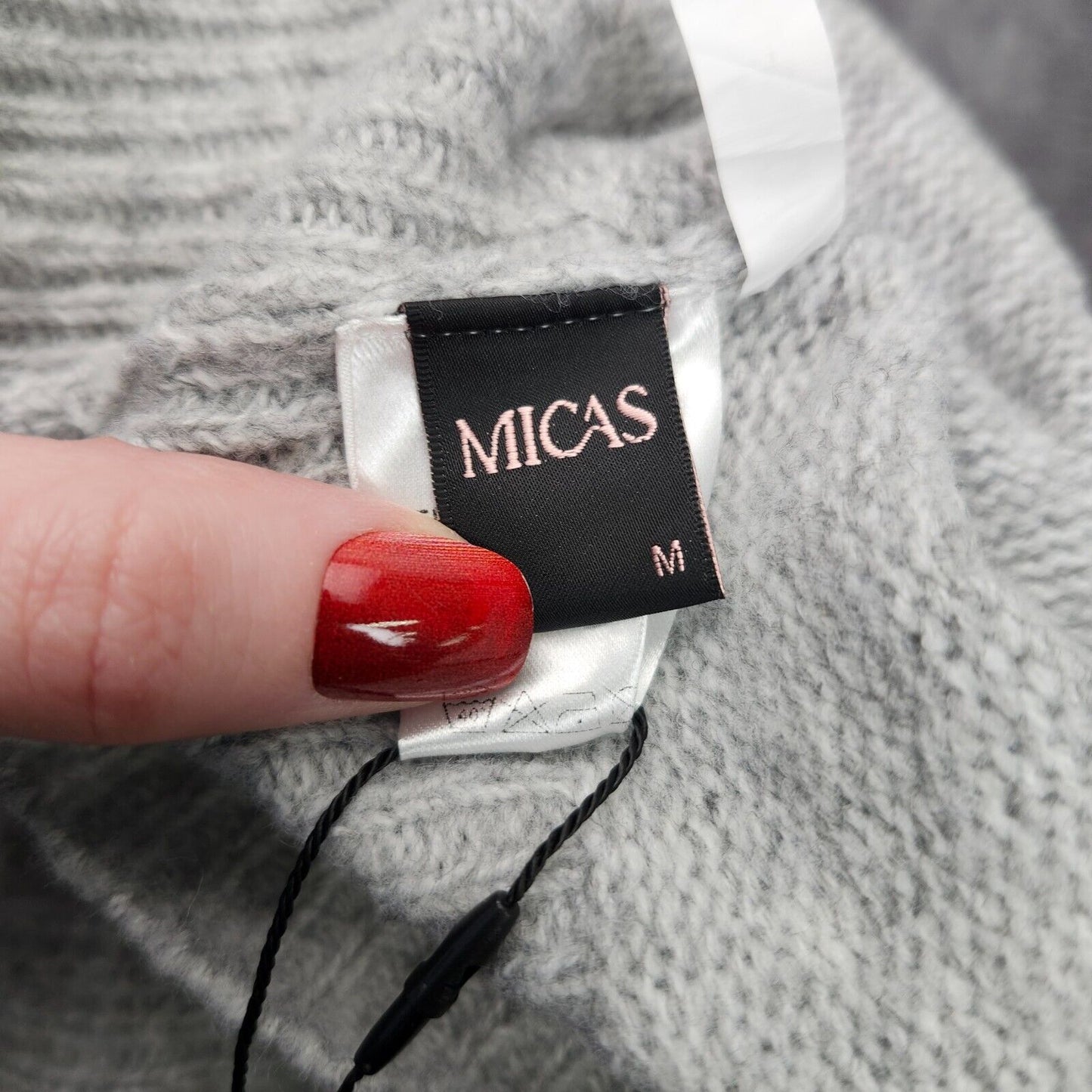 Micas Womens Asymmetrical Long Sleeve Lightweight Sweater Medium