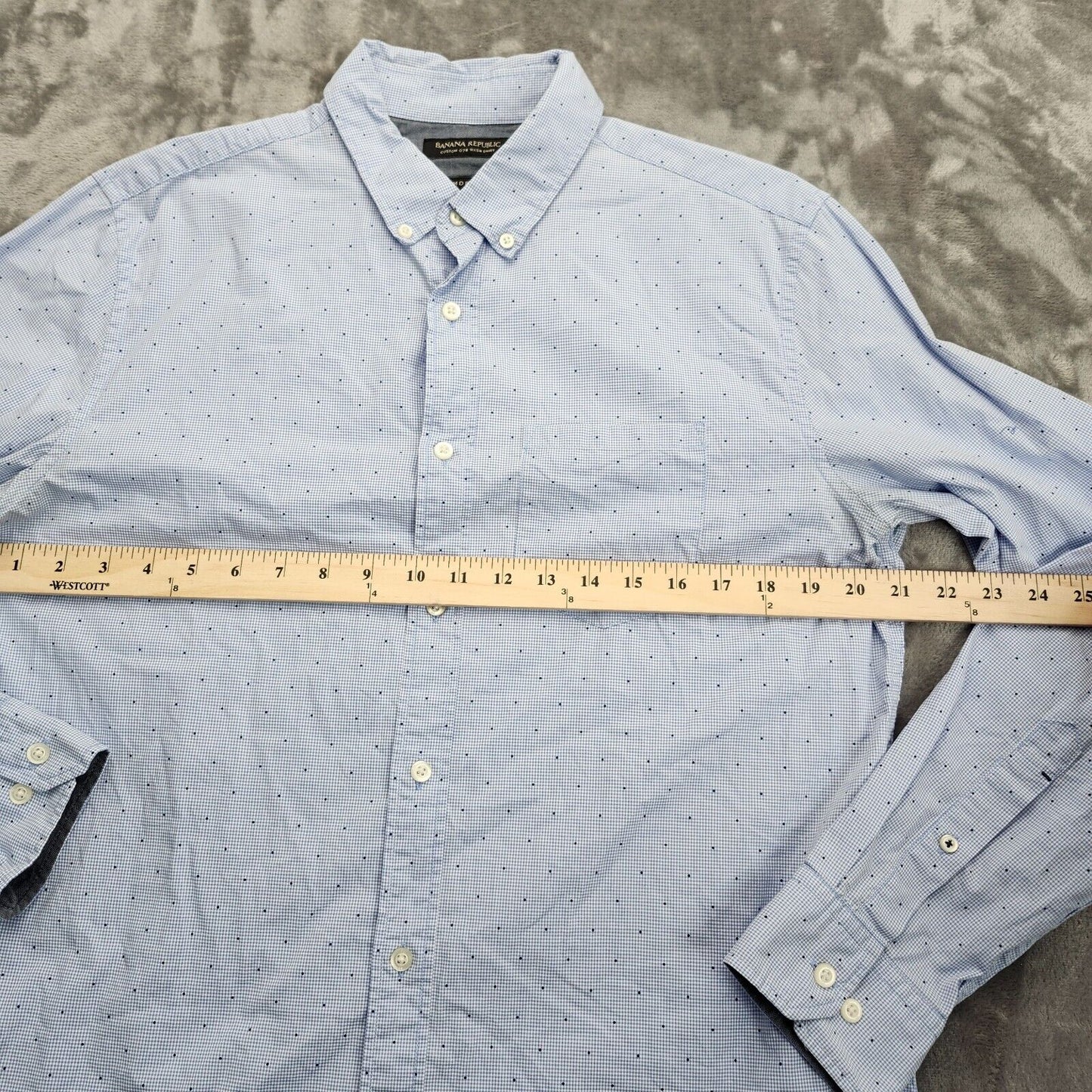 Banana Republic Button Down Shirt Mens M Check Pattern Pocket Buttoned Collar