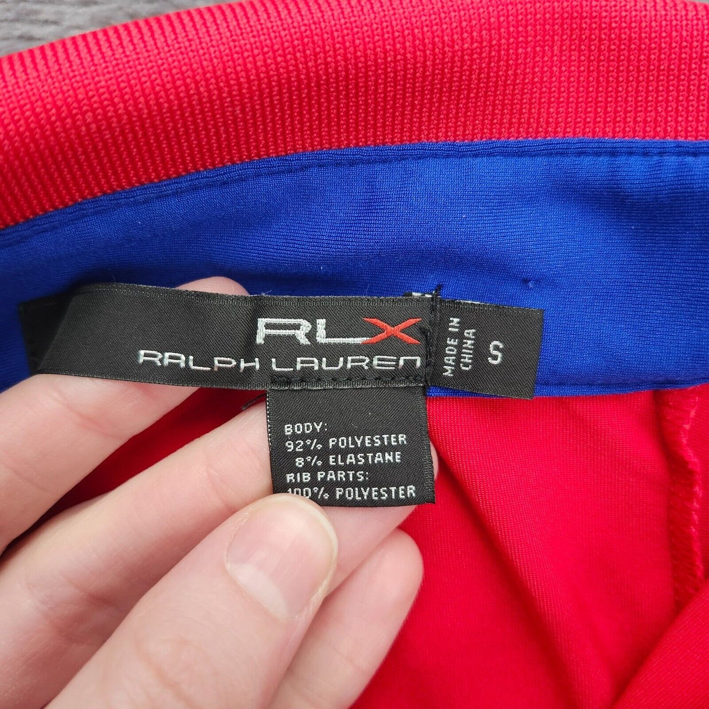 RLX Ralph Lauren Mens Short Sleeve Performance Golf Polo Red Shirt Small