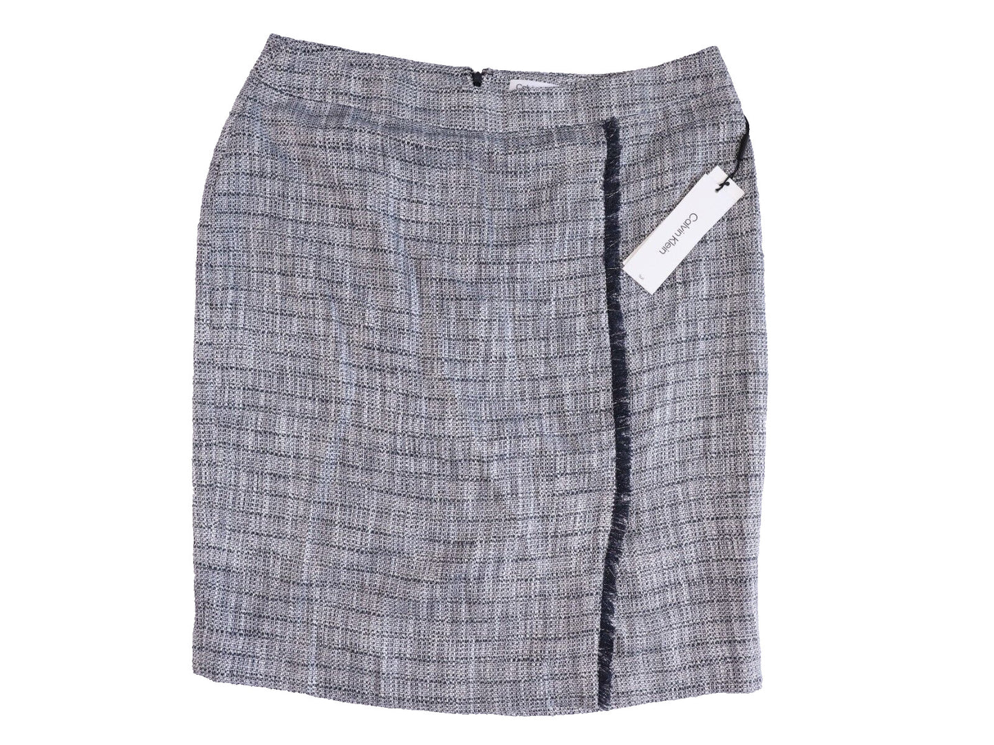 Calvin Klein Gray Pencil Skirt Size 14 Tweed