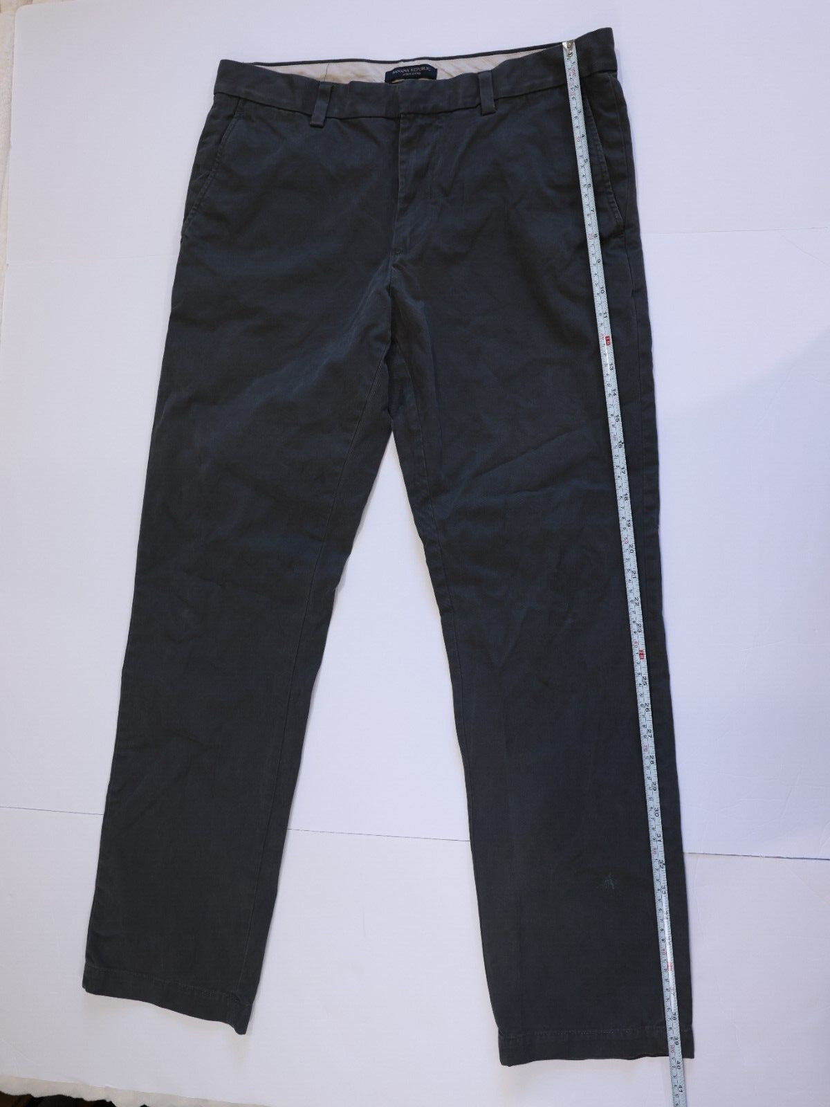 Banana Republic Alden Chino 33x34 Gray Cotton Pants