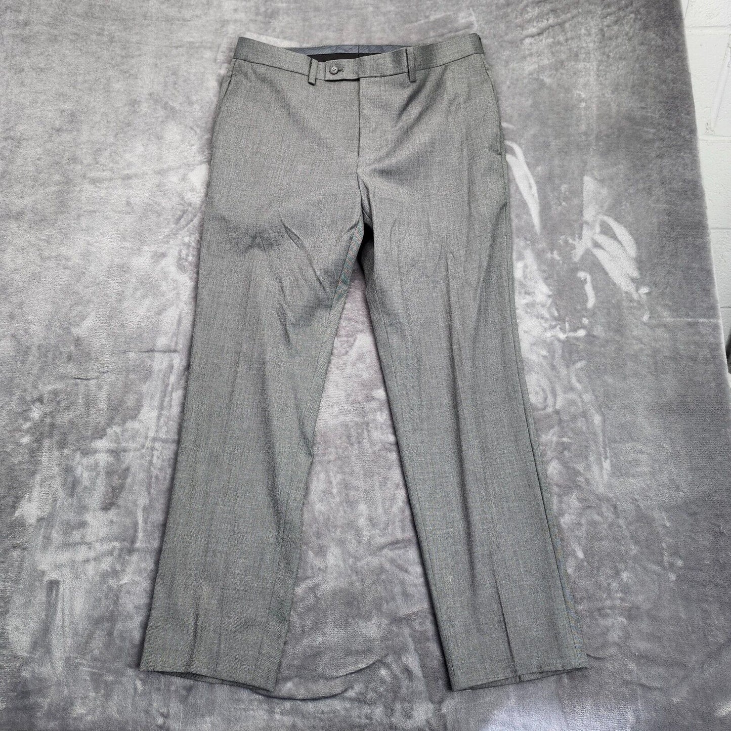Calvin Klein Mens Suit Set Gray Jacket 38R, Trousers 34W X 32L