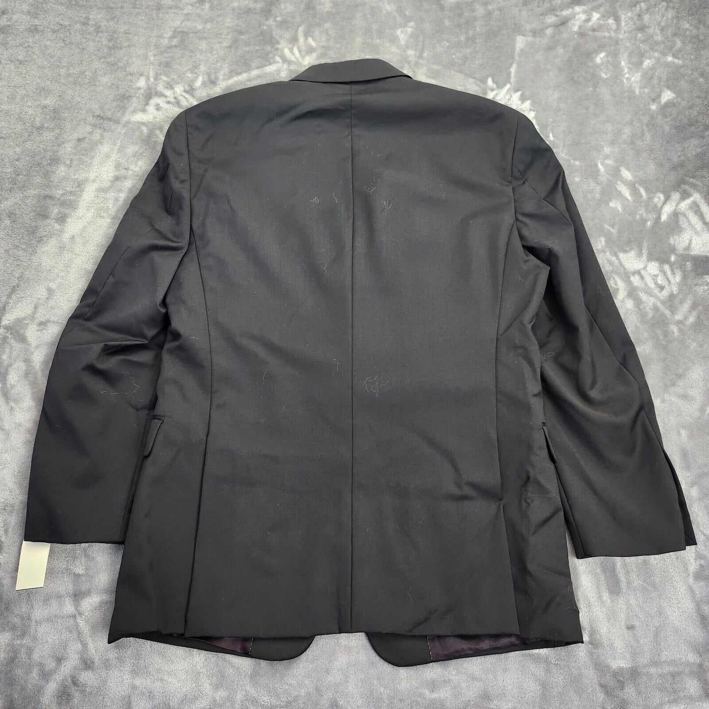 Tommy Hilfiger Men's Suit Jacket 100% Wool 42 Regular Two Button Black