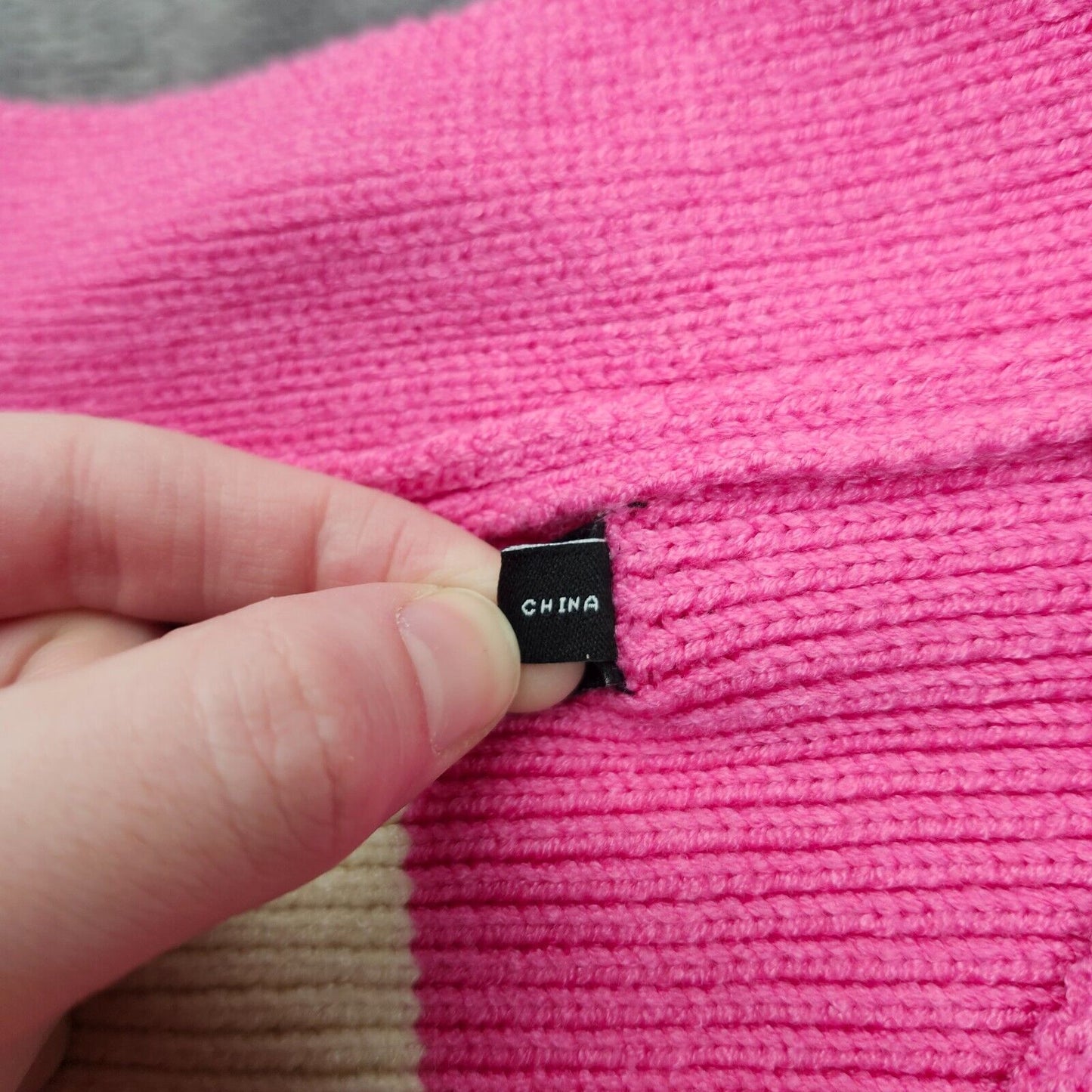 Finesse Multi Striped Colorful cardigan, pink, green, Size M/L