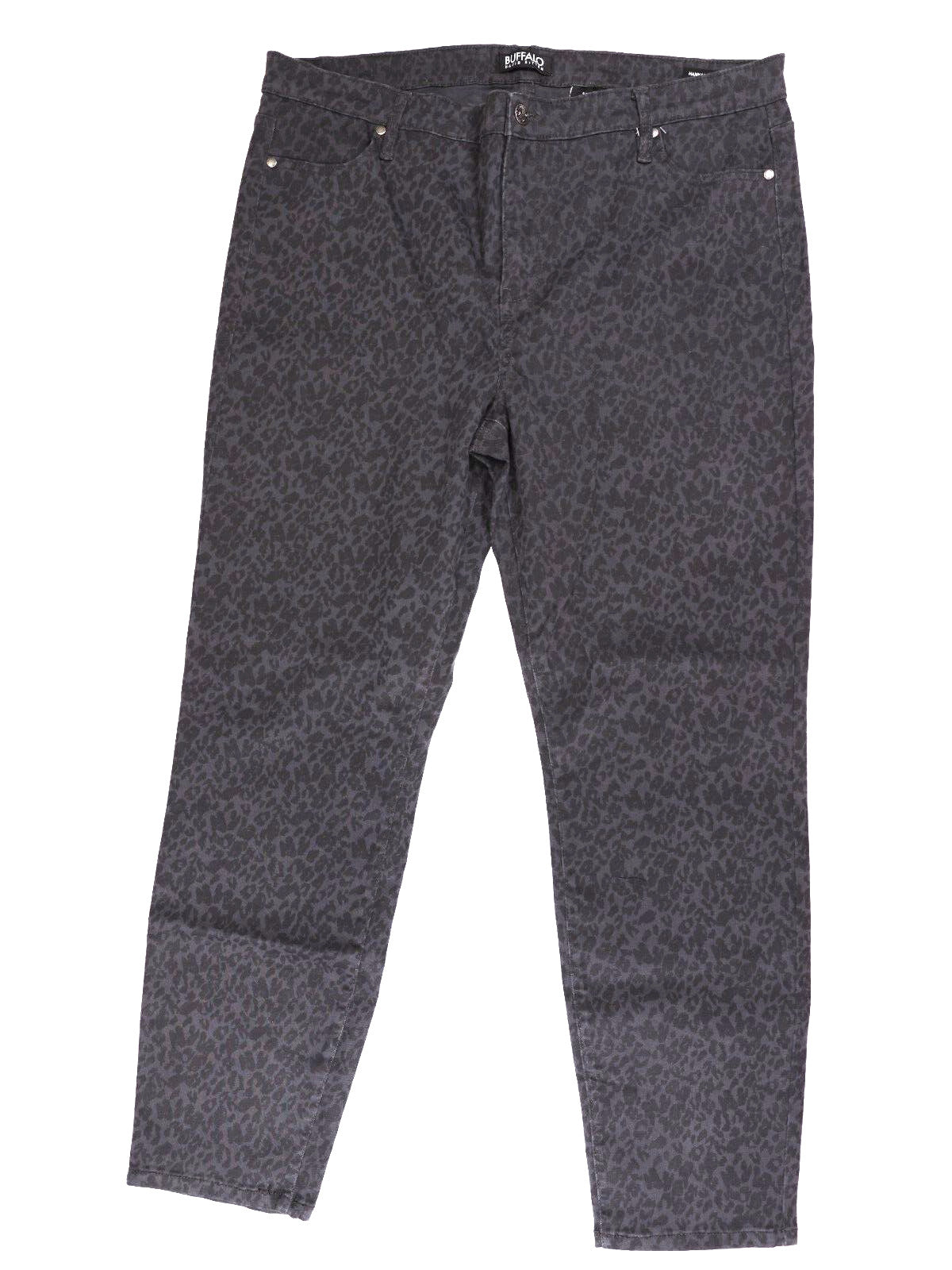 Buffalo by David Bitton Womens Hanna jeans 16/36 Gray and Black Animal Print