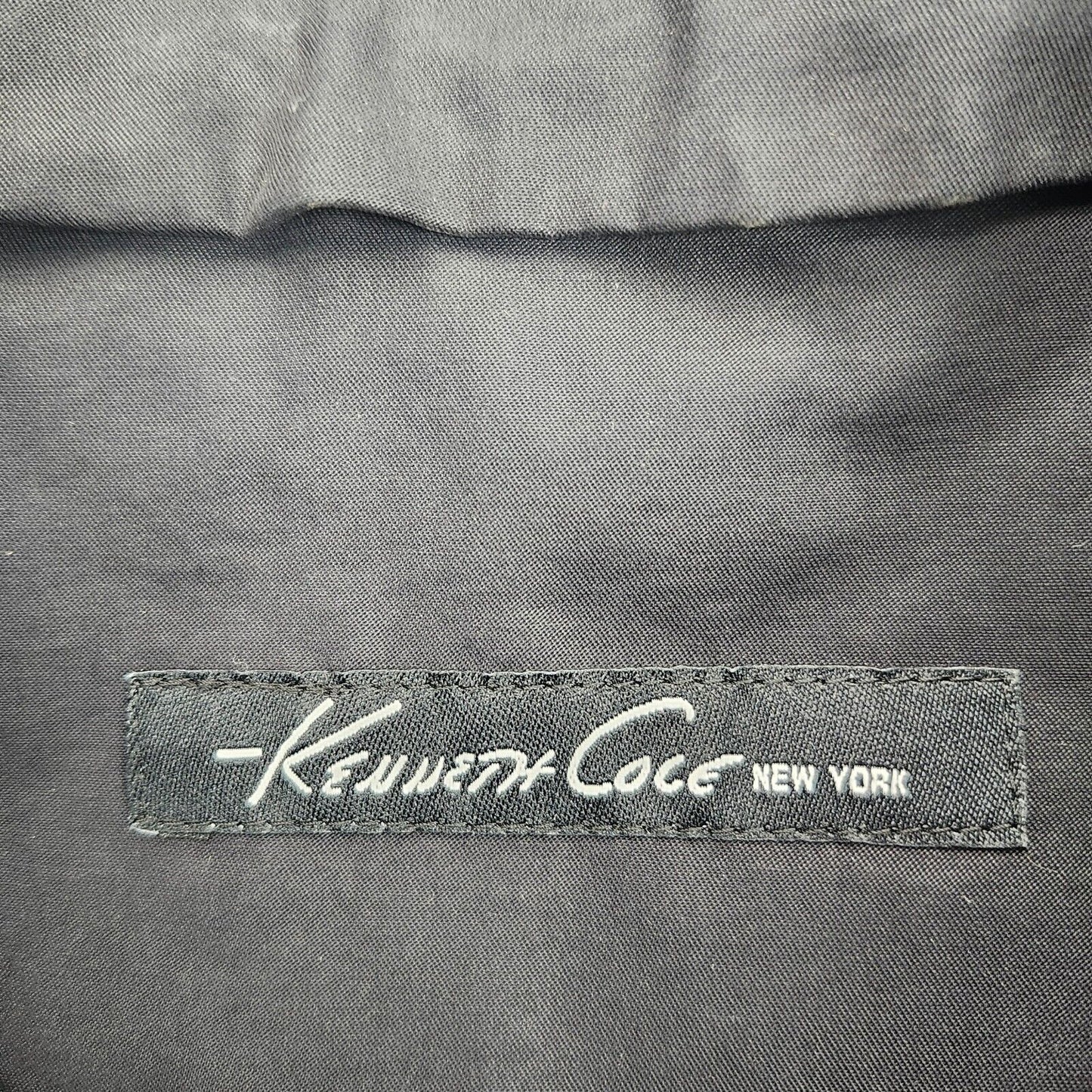 NWT Kenneth Cole NY Mens Rain Jacket Trench Coat Rado Black size 42 Regular