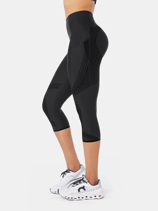 Fanka Body Sculpt Lift n Curve Capri Leggings (Side Pocket) Black XL