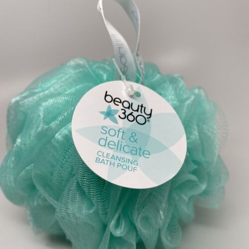 Beauty 360 Gentle Exfoliating Bath Pouf Sponge Shower Green