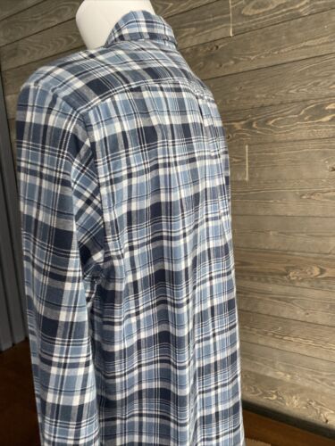 J Crew Mens Flannel Size L Blue NEW