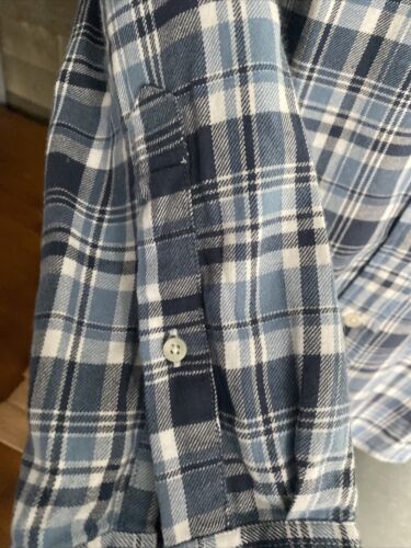 J Crew Mens Flannel Size L Blue NEW