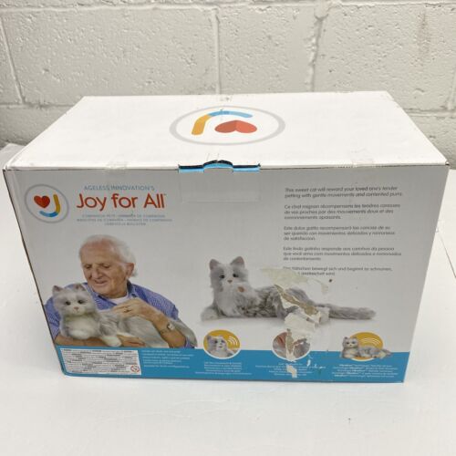 Joy 339192 Companion Pet Cat - Silver with White Mitts