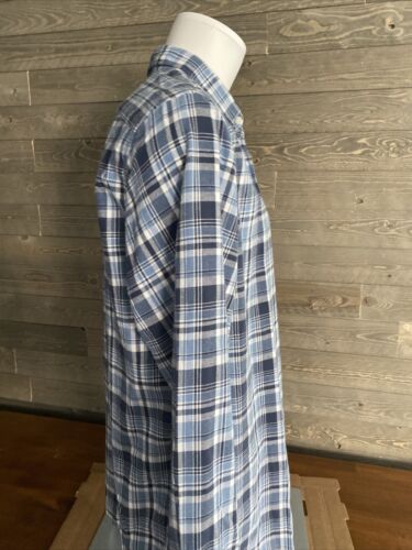 J Crew Mens Flannel Size L Blue NEW