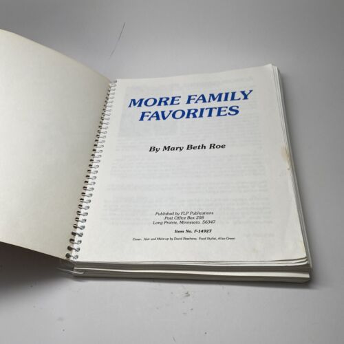 More Family Favorites Cookbook by Mary Beth Roe, QVC Host [Spiral Bound]