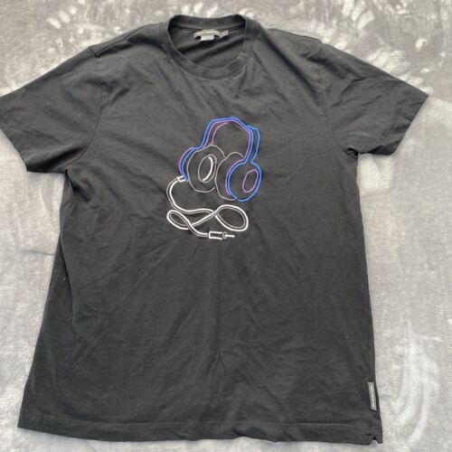 FRENCH CONNECTION T-Shirt Men Size Large headphone Embroidered Stitch