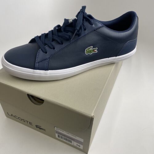 Lacoste Lerond Pro Bl 23 1 Cma Mens Blue Leather Lifestyle Sneakers Shoes SZ 10