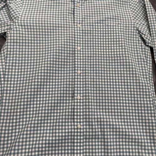 Uniqlo Button Down Green Gingham Men's Dress Shirt Size M