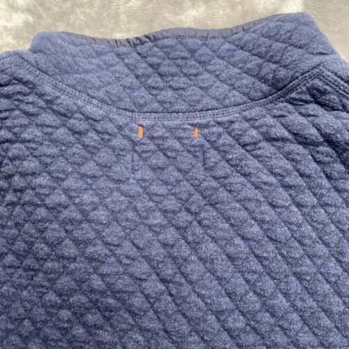 Jack Spade Sweater Mens Medium Blue Half Button Pullover Pillow Stitch