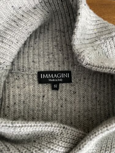 Immagini Men's Fishermans Sweater (size S) Made In Italy Wool Blend Gray