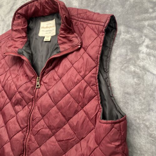 Original Weatherproof 1948 Quilted Vest Size Wine 100% Nylon Size M