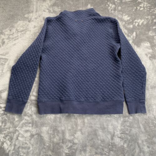 Jack Spade Sweater Mens Medium Blue Half Button Pullover Pillow Stitch