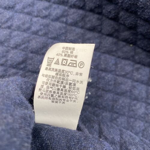 Jack Spade Sweater Mens Medium Blue Half Button Pullover Pillow Stitch