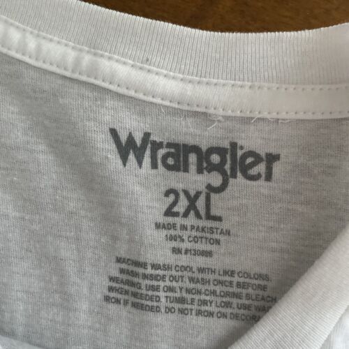 Wrangler White T Shirt Vintage Riders Size XXL