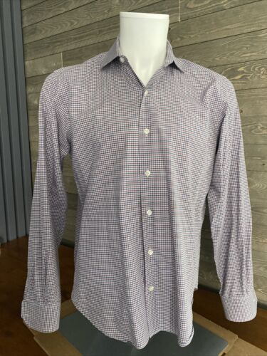 Cultura Mens Dress Shirt Size M 15.5 Italian Made