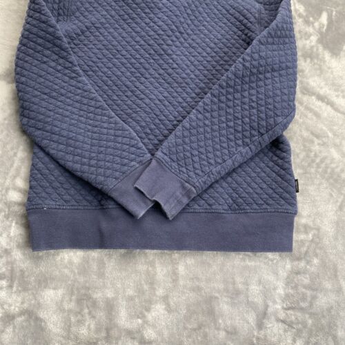 Jack Spade Sweater Mens Medium Blue Half Button Pullover Pillow Stitch