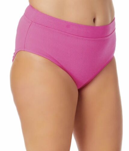 California Waves Bikini Swim Bottoms Fuchsia Pink Plus Size 1X 16/18 New