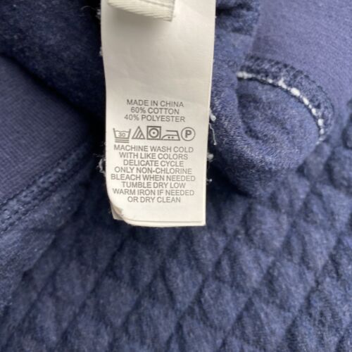 Jack Spade Sweater Mens Medium Blue Half Button Pullover Pillow Stitch