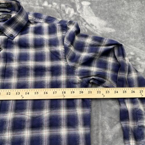 Nordstrom’s MensShop Plaid Button Down 100% Cotton Trim Fit Size L