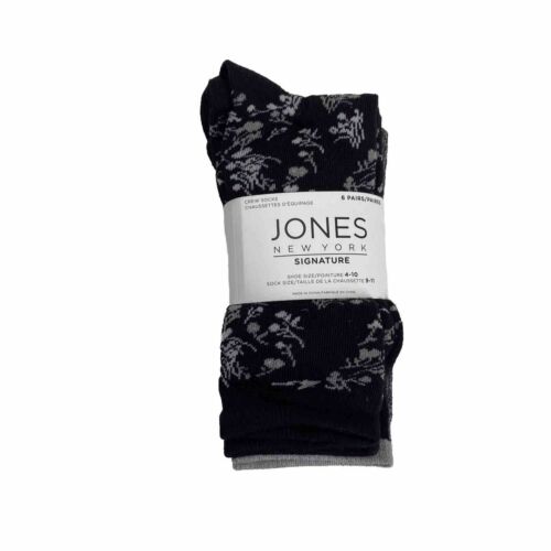 Jones New York Signature Socks 6 Pack, Sock Size:9-11, Shoe Size:4-10 V2