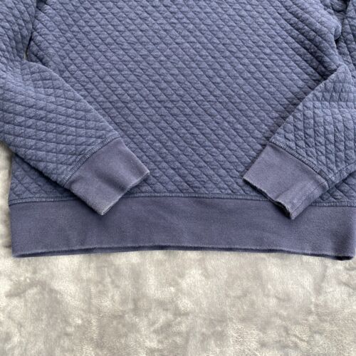 Jack Spade Sweater Mens Medium Blue Half Button Pullover Pillow Stitch