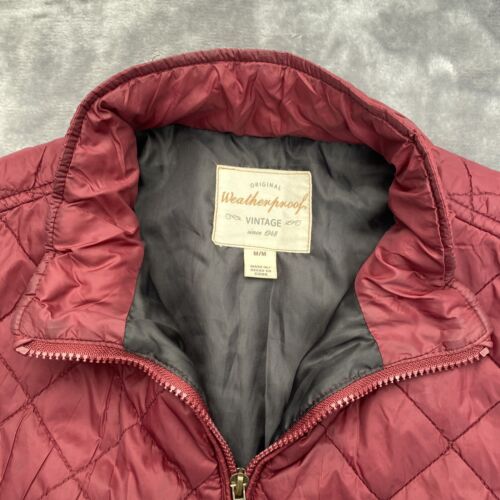 Original Weatherproof 1948 Quilted Vest Size Wine 100% Nylon Size M