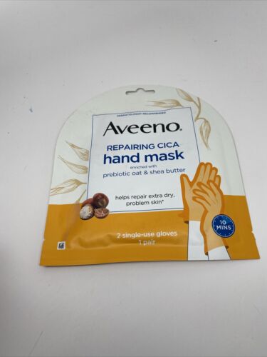 Aveeno Repairing Cica Hand Mask, 2 Single-Use Gloves