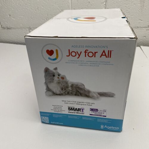 Joy 339192 Companion Pet Cat - Silver with White Mitts