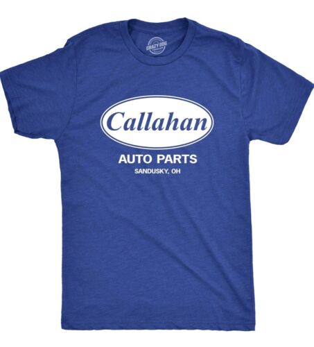 Crazy Dog Mens Callahan Auto Parts T Shirt Blue Size Medium