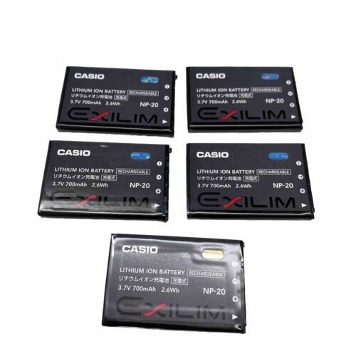 LOT OF 5  Genuine Casio NP-20 Lithium Rechargeable Battery