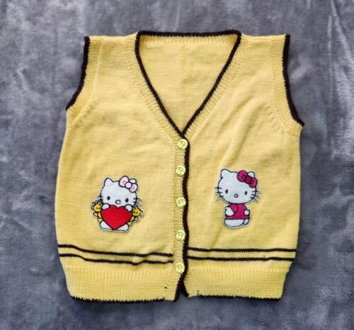 Hello Kitty Kids Sweater Vest Yellow