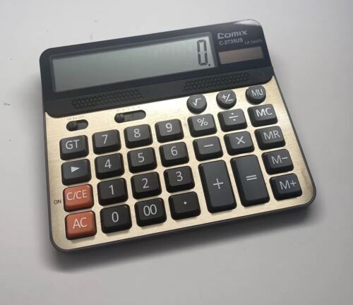 Comix Electronic Desktop Handheld Calculator 12 digit C-2735US EUC (TESTED GTG)